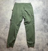Stone island khaki cuffed cargo trousers