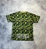 Bape green camo shark tee