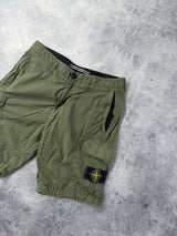 Stone island SS20 tela cargo shorts olive green