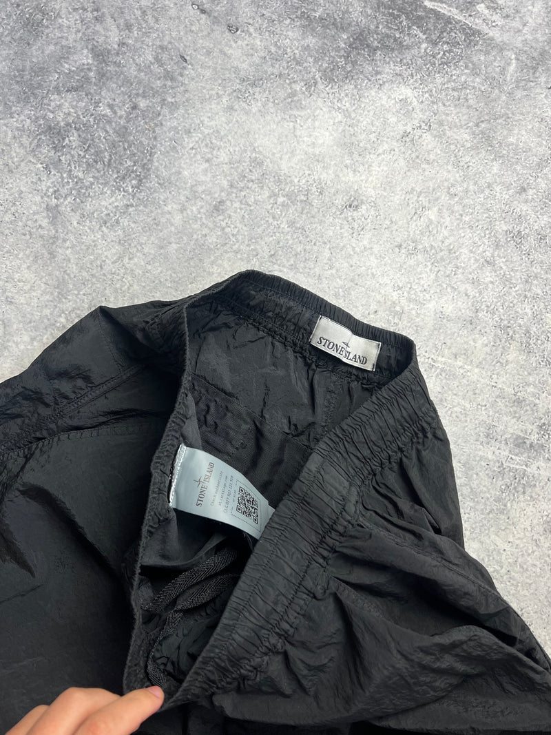 Stone island 2024 black nylon cargo shorts