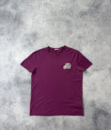Moncler purple double logo tee