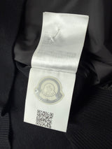Moncler black tricot hooded cardigan