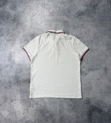 Moncler white polo shirt