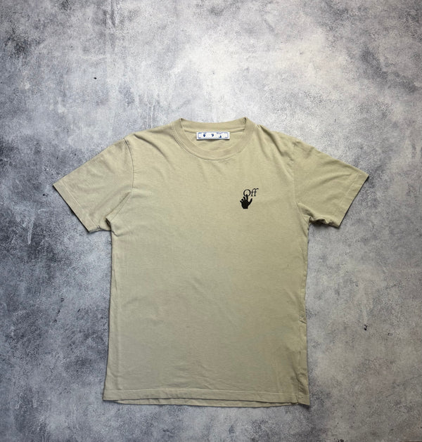 Off-white bubble arrows light beige tee