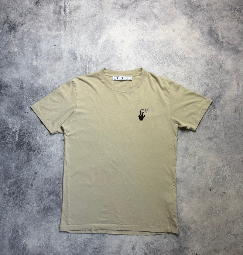 Off-white bubble arrows light beige tee