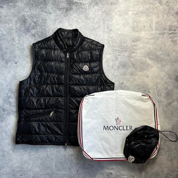 Moncler black GUI gilet