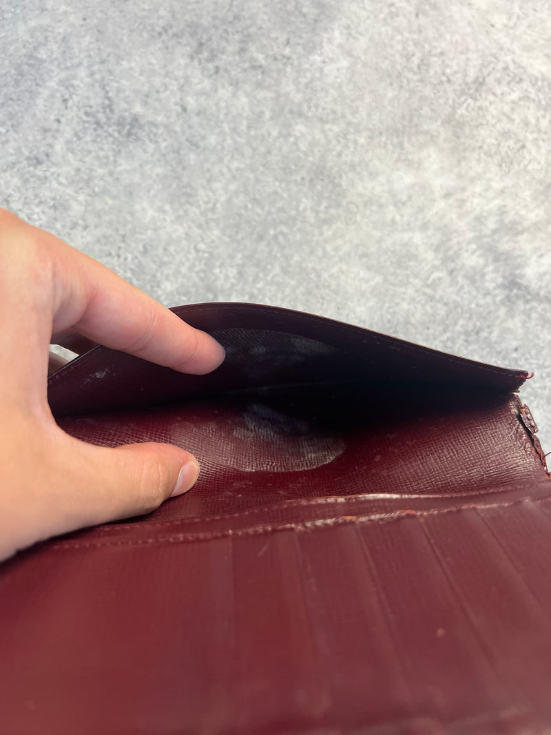 Cartier vintage wine red long wallet