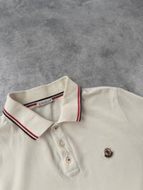 Moncler white polo shirt