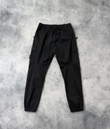Stone Island AW22 black cuffed cargo trousers