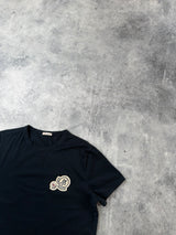 Moncler navy double logo tee