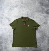 Moncler khaki green polo shirt