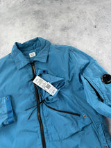 CP company nylon blue chrome overshirt