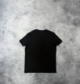 Moncler black graphic tee with arm logo
