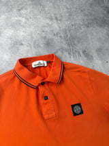 Stone island orange polo shirt
