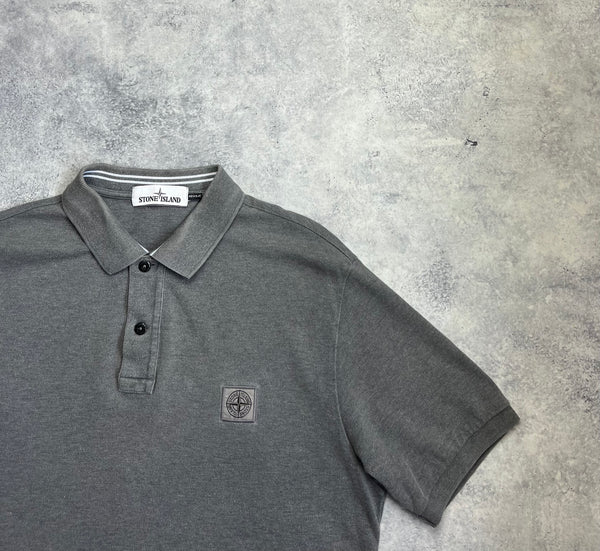 Stone island 2015 grey polo shirt