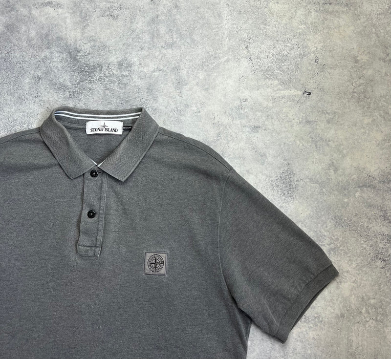 Stone island 2015 grey polo shirt