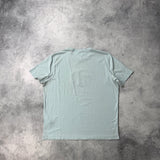 CP company baby blue block logo tee