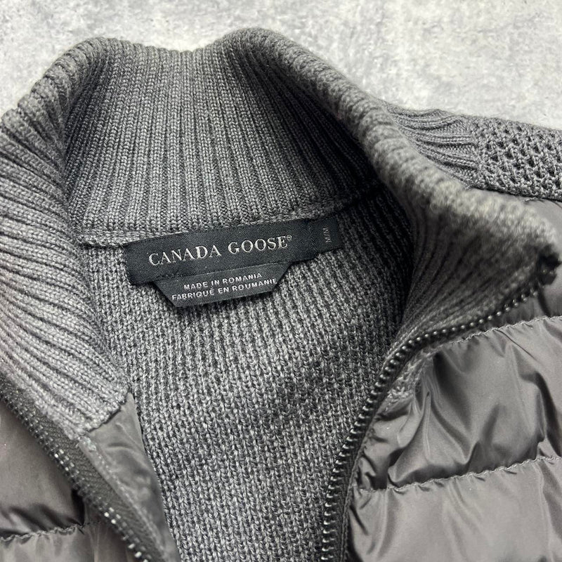 Canada goose grey black label Hybridge knit