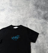 Off-white stitch logo black tee