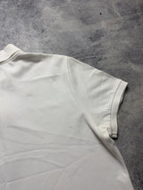 Moncler white arm logo polo shirt