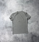 Moncler grey graphic tee with arm logo