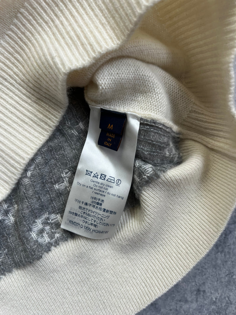 Louis Vuitton cream monogram cashmere jumper