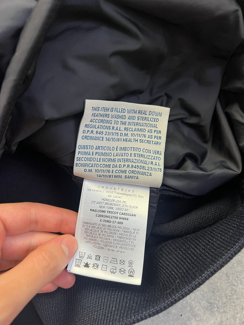 Moncler navy tricot cardigan