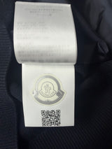 Moncler navy tricot hooded cardigan