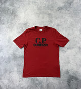 CP company red 3D logo graphic tee