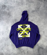 Off-white opposite arrow purple & lime hoodie