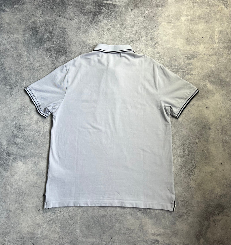 Stone island light grey polo shirt