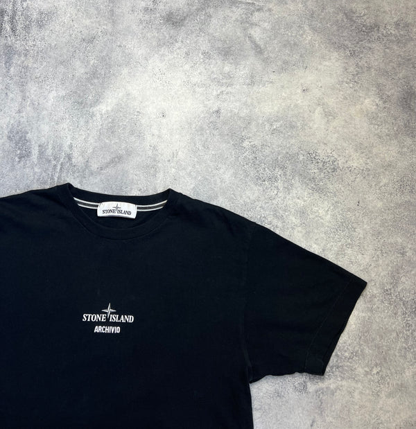 Stone island 2020 black archivio graphic tee
