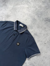 Stone island blue polo shirt