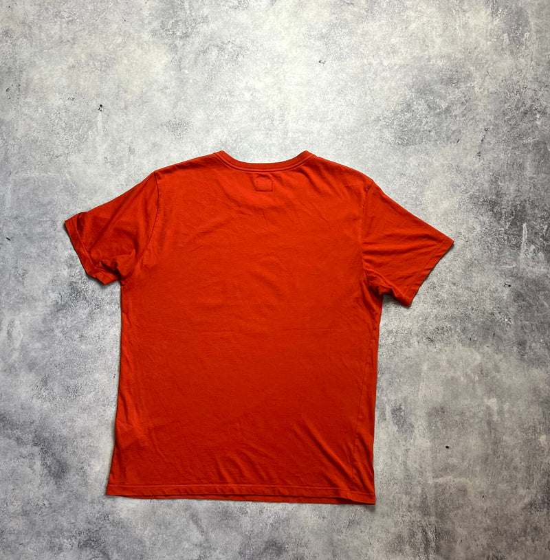 CP company orange triple diamond logo tee