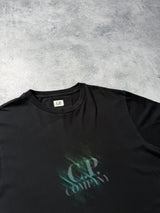 CP company black fade logo tee