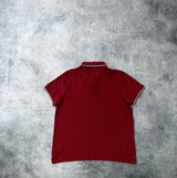 Moncler burgundy polo shirt