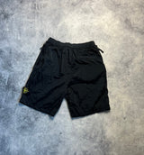 Stone island 2023 black nylon cargo shorts