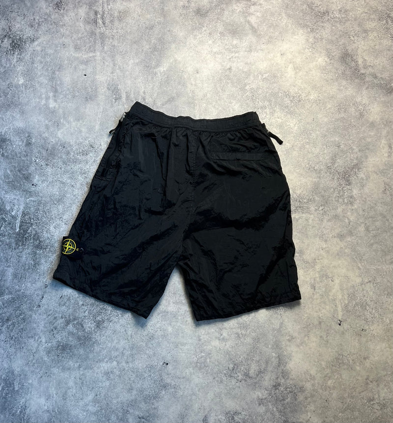 Stone island 2023 black nylon cargo shorts