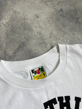 Bape white college logo graphic tee