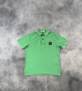Stone island AW22 green polo shirt