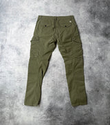 CP company khaki green ergonomic fit cargo trousers