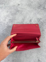 Prada pink saffiano leather ribbon bow purse