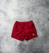 Moncler red swim shorts