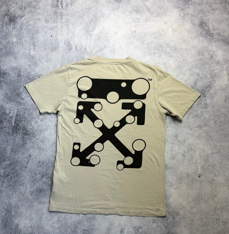 Off-white bubble arrows light beige tee