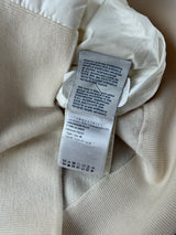 Moncler cream hooded down cardigan jacket