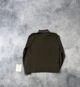 Moncler khaki L/S polo shirt