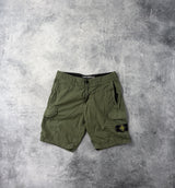 Stone island SS20 tela cargo shorts olive green