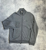 Moncler grey logo print cotton track jacket