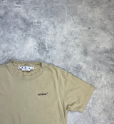 Off-white beige graphic tee