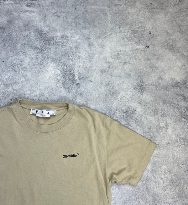Off-white beige graphic tee